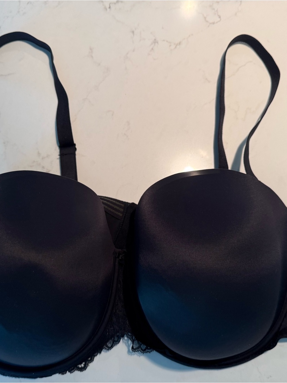 Size 46DDD Auden Black Smooth Strapless Convertible Lightly Lined T-Shirt Bra